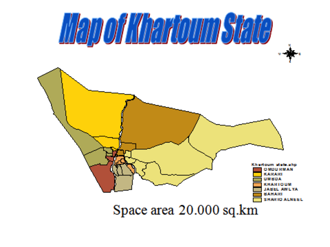 ハルツーム州地図